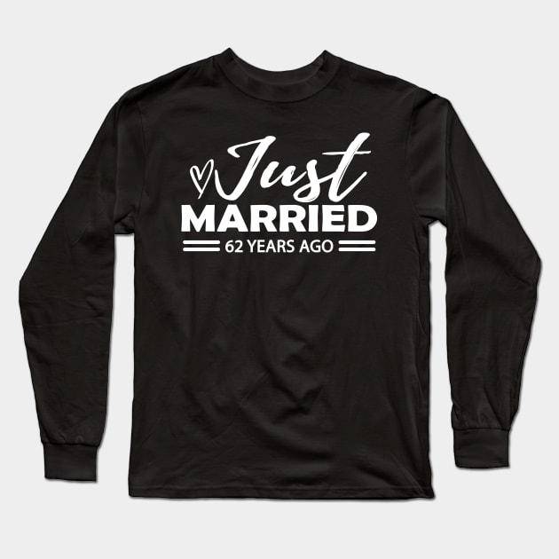 62th Wedding Anniversary - 62 years anniversary Long Sleeve T-Shirt by KC Happy Shop